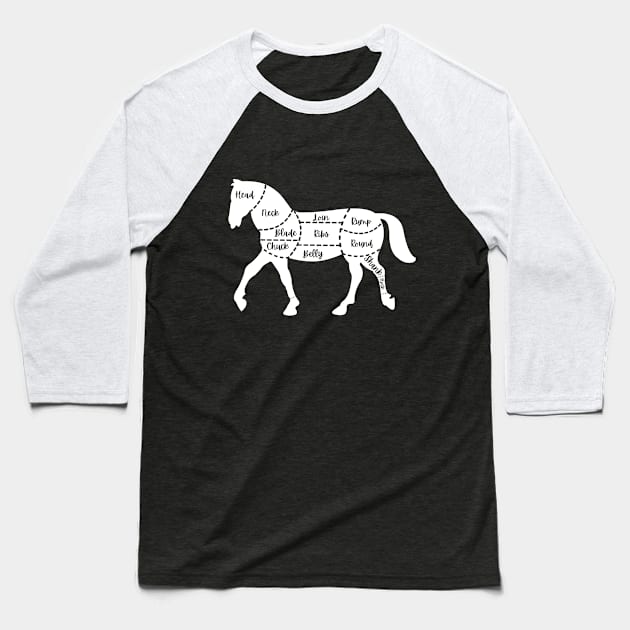 I Love Horses Baseball T-Shirt by AbsZeroPi